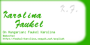 karolina faukel business card